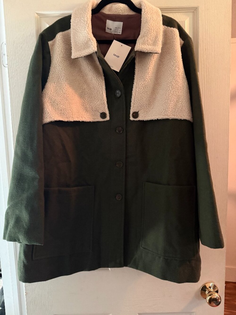 Loup Green Pea Coat